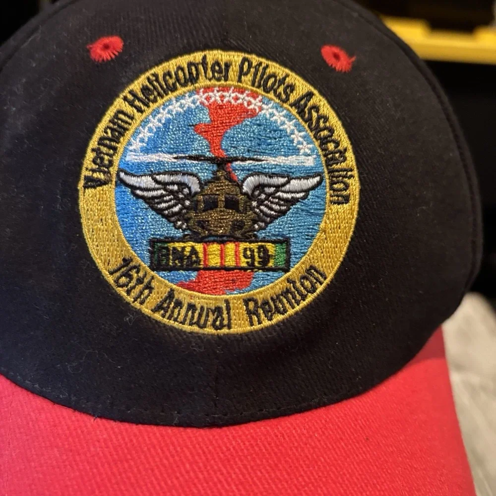 Vintage Vietnam Helicopter Pilots 16th Reunion Trucker Hat Baseball Cap Lid‎